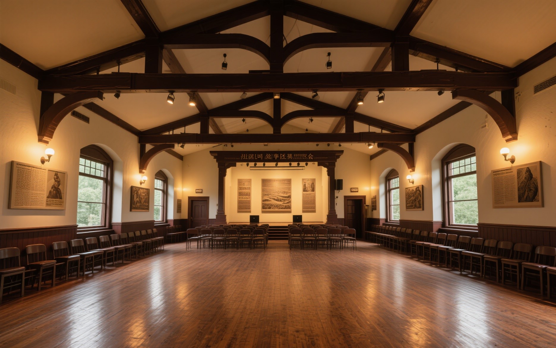 Interior of Rumney War Memorial Hall