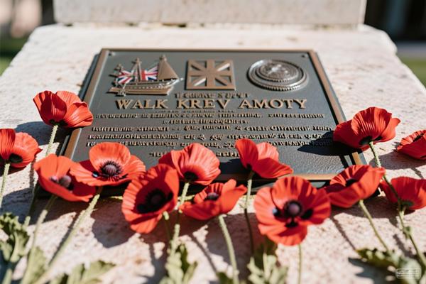 War Memorial Plaque and Remembrance Symbols